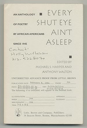 Bild des Verkufers fr Every Shut Eye Ain't Asleep: An Anthology of Poetry by African Americans Since 1945 zum Verkauf von Between the Covers-Rare Books, Inc. ABAA