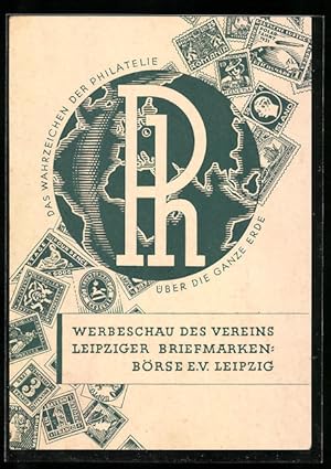Ansichtskarte Leipzig, Briefmarken-Werbeschau des Vereins Leipziger Briefmarken-Börse 1933, Ganzs...