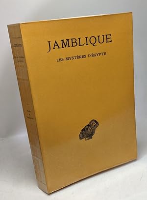 Jamblique Les Mystères d'Egypte - collection des universités de France