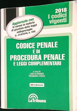Immagine del venditore per Codice penale e di procedura penale e leggi complementari venduto da Librodifaccia