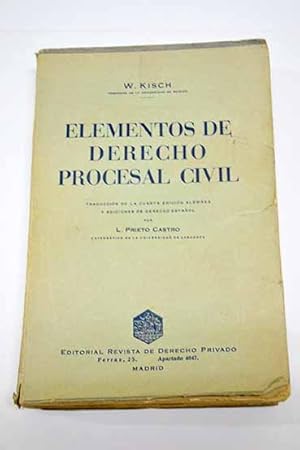 Image du vendeur pour Elementos de derecho procesal civil mis en vente par Alcan Libros