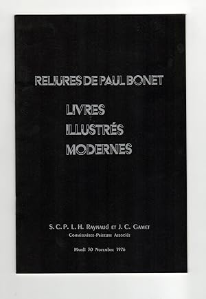 Reliures de Paul Bonet, Éditions Originales, Livres Illustrésmodernes