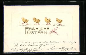Bild des Verkufers fr Prge-Ansichtskarte Osterkken wnschen ein frohes Fest zum Verkauf von Bartko-Reher