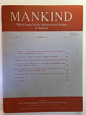 Mankind : official journal of the Anthropological Societies of Australia, Vol. 6 No. 8, November ...
