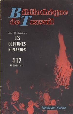 Les coutumes romandes. Octobre 1958.