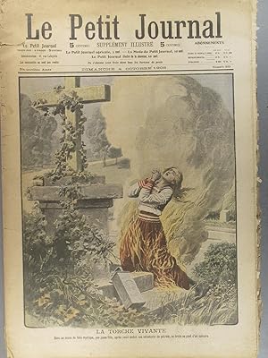 Imagen del vendedor de Le Petit journal - Supplment illustr N 933 : En Bavire, une jeune fille se brle au pied d'un calvaire.(Gravure en premire page). Gravure en dernire page: Chasse  l'lphant en automobile.(A Hambourg). 4 octobre 1908. a la venta por Librairie Et Ctera (et caetera) - Sophie Rosire