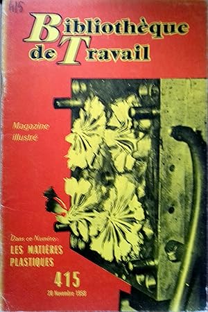 Immagine del venditore per Les matires plastiques. Novembre 1958. venduto da Librairie Et Ctera (et caetera) - Sophie Rosire