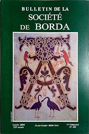 Bulletin de la société de Borda N° 489. 1er trimestre 2008.