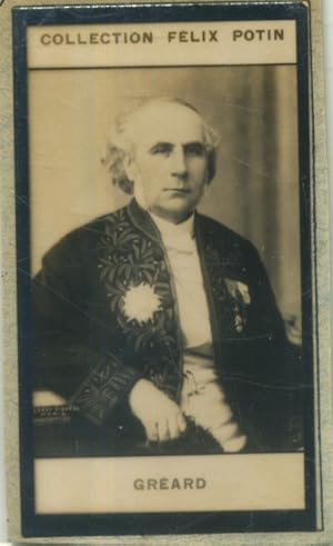 Bild des Verkufers fr Photographie de la collection Flix Potin (4 x 7,5 cm) reprsentant : Octave Grard, universitaire et homme politique. Dbut XXe. Vers 1900. zum Verkauf von Librairie Et Ctera (et caetera) - Sophie Rosire