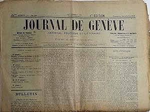 Journal de Genève. National, politique et littéraire. 85e année. N° 294. 24 octobre 1915.