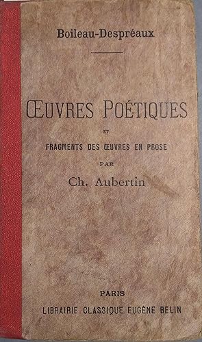 Seller image for Oeuvres potiques et fragments des  uvres en prose. Vers 1910. for sale by Librairie Et Ctera (et caetera) - Sophie Rosire