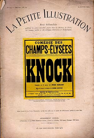 Seller image for La petite illustration thtrale N 135 : Knock. Comdie en 3 actes. 24 janvier 1925. for sale by Librairie Et Ctera (et caetera) - Sophie Rosire