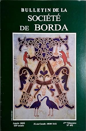 Bulletin de la société de Borda N° 492. 4e trimestre 2008.