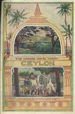 The Queens Hotel. Kandy. Ceylon. Brochure touristique sur l'hôtel Queen's de Kandy (Ceylan). Vers...