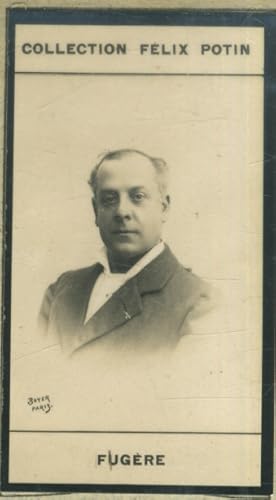 Photographie de la collection Félix Potin (4 x 7,5 cm) représentant : Lucien Fugère, artiste lyri...