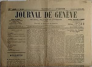 Journal de Genève. National, politique et littéraire. 85e année. N° 285. 25 octobre 1915.