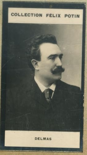 Image du vendeur pour Photographie de la collection Flix Potin (4 x 7,5 cm) reprsentant : Franois-Jean Delmas, chanteur d'opra. Dbut XXe. Vers 1900. mis en vente par Librairie Et Ctera (et caetera) - Sophie Rosire