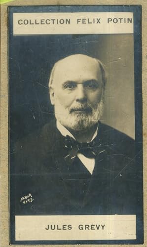 Imagen del vendedor de 2 photographies de la 2e collection Flix Potin (4 x 7,5 cm) reprsentant : Jules Grvy, homme politique. Dbut XXe. Vers 1900. a la venta por Librairie Et Ctera (et caetera) - Sophie Rosire