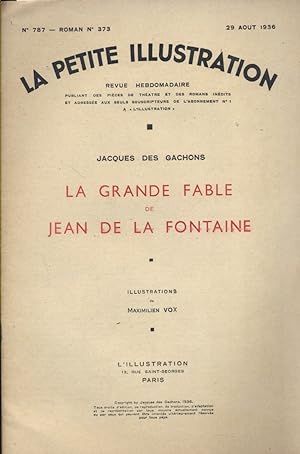 Seller image for La petite illustration - Roman : La grande fable de Jean de la Fontaine. 29 aot 1936. for sale by Librairie Et Ctera (et caetera) - Sophie Rosire
