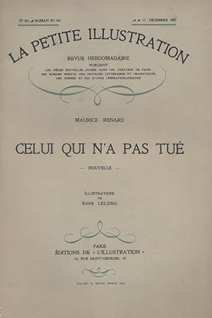 Seller image for La petite illustration - Roman : Celui qui n'a pas tu. Nouvelle. 17 dcembre 1927. for sale by Librairie Et Ctera (et caetera) - Sophie Rosire