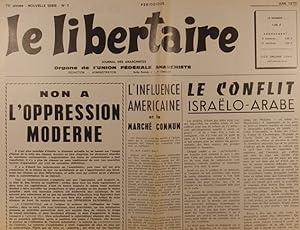 Le libertaire. Nouvelle série N° 5. Organe de l'Union fédérale anarchiste. Juin 1970.