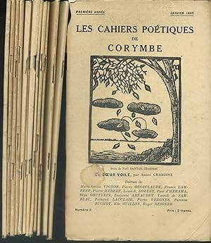 Les Cahiers poétiques de Corymbe. Du N° 3 au N° 16. Revue de poésie dirigée par Noël Santon et Pi...