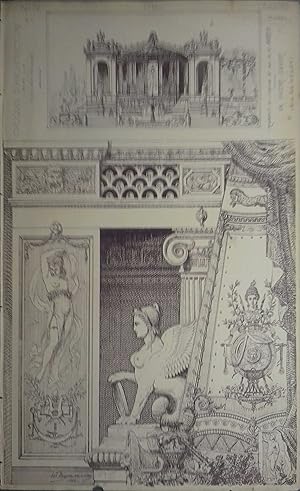 Image du vendeur pour Un exdre couvert. Planche extraite de la publication mensuelle Croquis d'architecture, Intime-club. Aot 1866. mis en vente par Librairie Et Ctera (et caetera) - Sophie Rosire