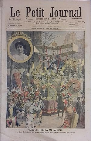 Imagen del vendedor de Le Petit journal - Supplment illustr N 957 : Cortge de la mi-carme. (Gravure en premire page). Gravure en dernire page: Mi-carme d'antan. 21 mars 1909. a la venta por Librairie Et Ctera (et caetera) - Sophie Rosire