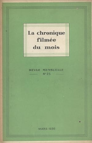 Bild des Verkufers fr La chronique filme du mois N 25 : Rflexions sur le temps prsent par Andr Maurois (4 pages). Janvier 1936. zum Verkauf von Librairie Et Ctera (et caetera) - Sophie Rosire