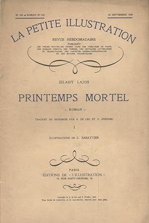 La petite illustration - Roman : Printemps mortel. Roman en 2 fascicules. Septembre 1930.