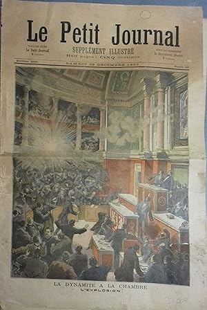 Le Petit journal - Supplément illustré N° 161 : La dynamite à la Chambre. (Gravure en première pa...