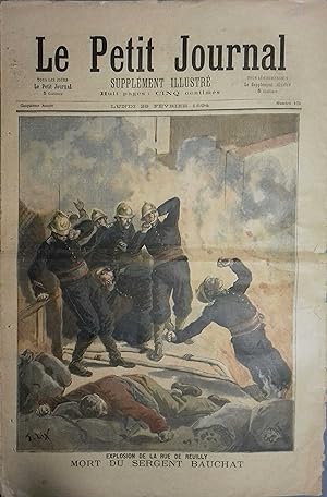 Le Petit journal, Supplément illustré N° 171 : Explosion de la rue de Reuilly. (Gravure en premiè...