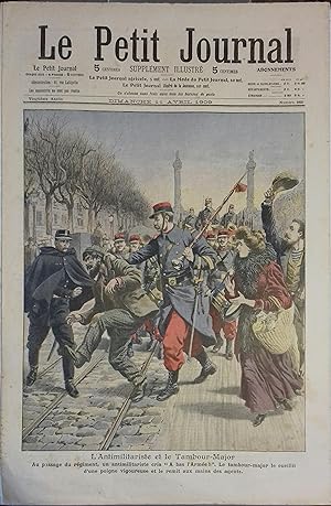 Le Petit journal - Supplément illustré N° 960 : L'antimilitariste et le Tambour-Major. (Cours de ...