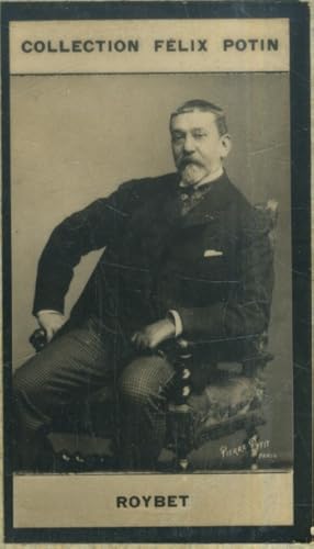 Photographie de la collection Félix Potin (4 x 7,5 cm) représentant : Ferdinand Roybet, peintre. ...