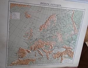 Petit atlas de géographie en relief, dressé sous la direction de Henri Mager. 12 cartes dont 9 so...