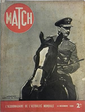 Match N° 76 : Le Maréchal Mannerheim en couverture ; La guerre ; Les prix littéraires ; La R.A.F....