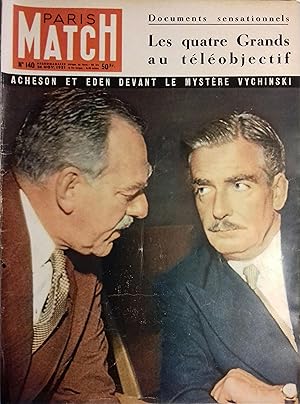 Paris Match N° 140 : Vichinsky. O.N.U. Marcel Ichac . 24 novembre 1951.