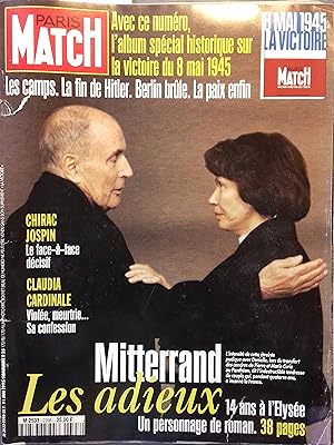 Paris Match N° 2398 : En couverture Mitterrand, les adieux. Chirac - Jospin, Claudia Cardinale 1...