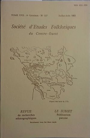 Société d'Etudes Folkloriques du Centre-Ouest "Aguiaine" Tome XVII - 4e livraison N° 117 sans sup...