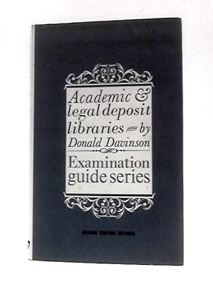 Bild des Verkufers fr Academic and Legal Deposit Libraries (Examination Guides S.) zum Verkauf von World of Rare Books