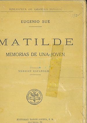 Seller image for MATILDE, MEMORIAS DE UNA JOVEN for sale by Papel y Letras