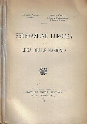 Bild des Verkufers fr Federazione europea o Lega delle Nazioni? zum Verkauf von Biblioteca di Babele