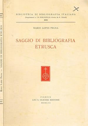 Bild des Verkufers fr Saggio di bibliografia etrusca zum Verkauf von Biblioteca di Babele