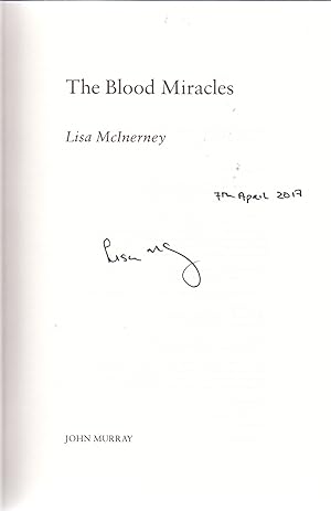 Bild des Verkufers fr The Blood Miracles *SIGNED First Edition, 1st printing* zum Verkauf von Malden Books