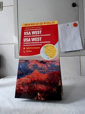 USA West : Pacific Coast, Sierra Nevada, Rocky Mountains : Marco Polo highlights, city maps. Marc...