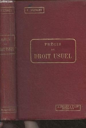 Seller image for Prcis de droit usuel (droit public - droit civil) for sale by Le-Livre