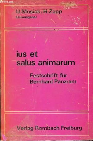 Bild des Verkufers fr Ius et salus animarum - Festschrift fr Bernhard Panzram - Sammlung Rombach NF.Band 15. zum Verkauf von Le-Livre