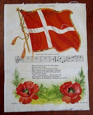 Denmark National Hymn Nebo Cigarettes c.1900-20 Vintage Promotional flag silk