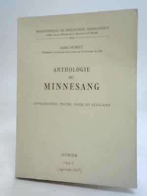 Image du vendeur pour Anthologie Du Minnesang mis en vente par World of Rare Books
