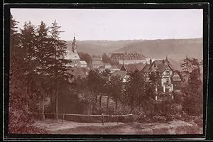 Bild des Verkufers fr Fotografie Brck, Sohn Meissen, Ansicht Wechselburg, Blick ber den Ort, (Spiegelverkehrt) zum Verkauf von Bartko-Reher